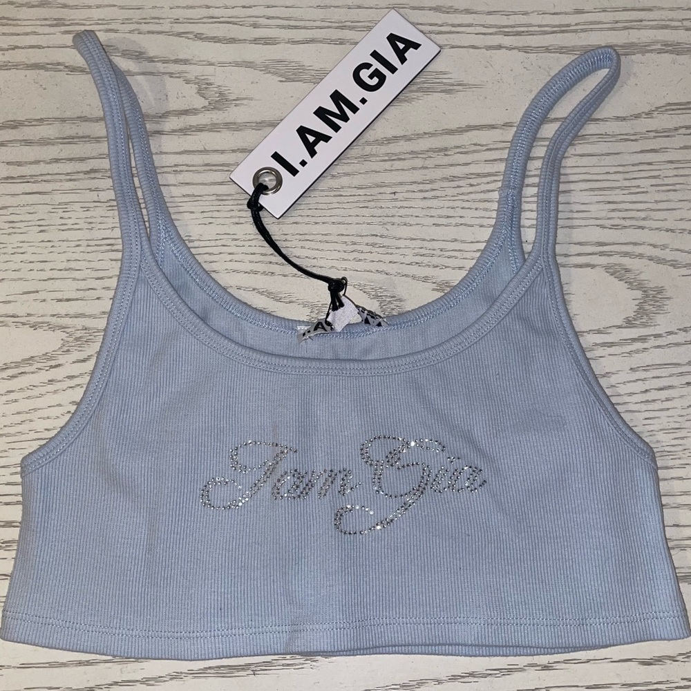 I.AM.GIA rhinestone tank top